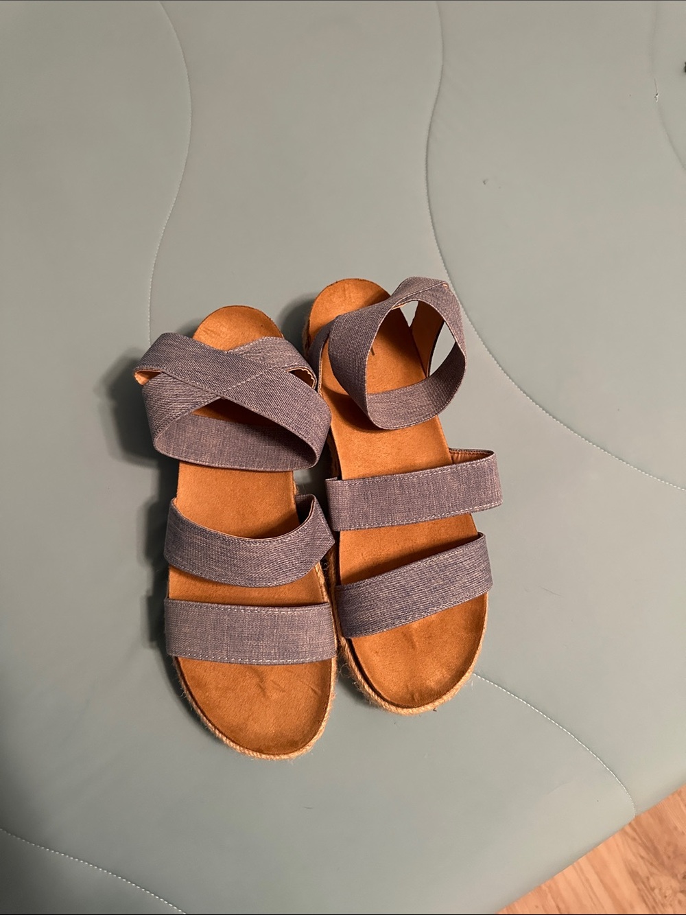 Comfort Stretch Strappy Sandals in Taupe